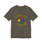 I Bleed Black and Gold Pittsburgh Irish T-Shirt Steelers football tee on black tee alternate view 5 | Yinzergear