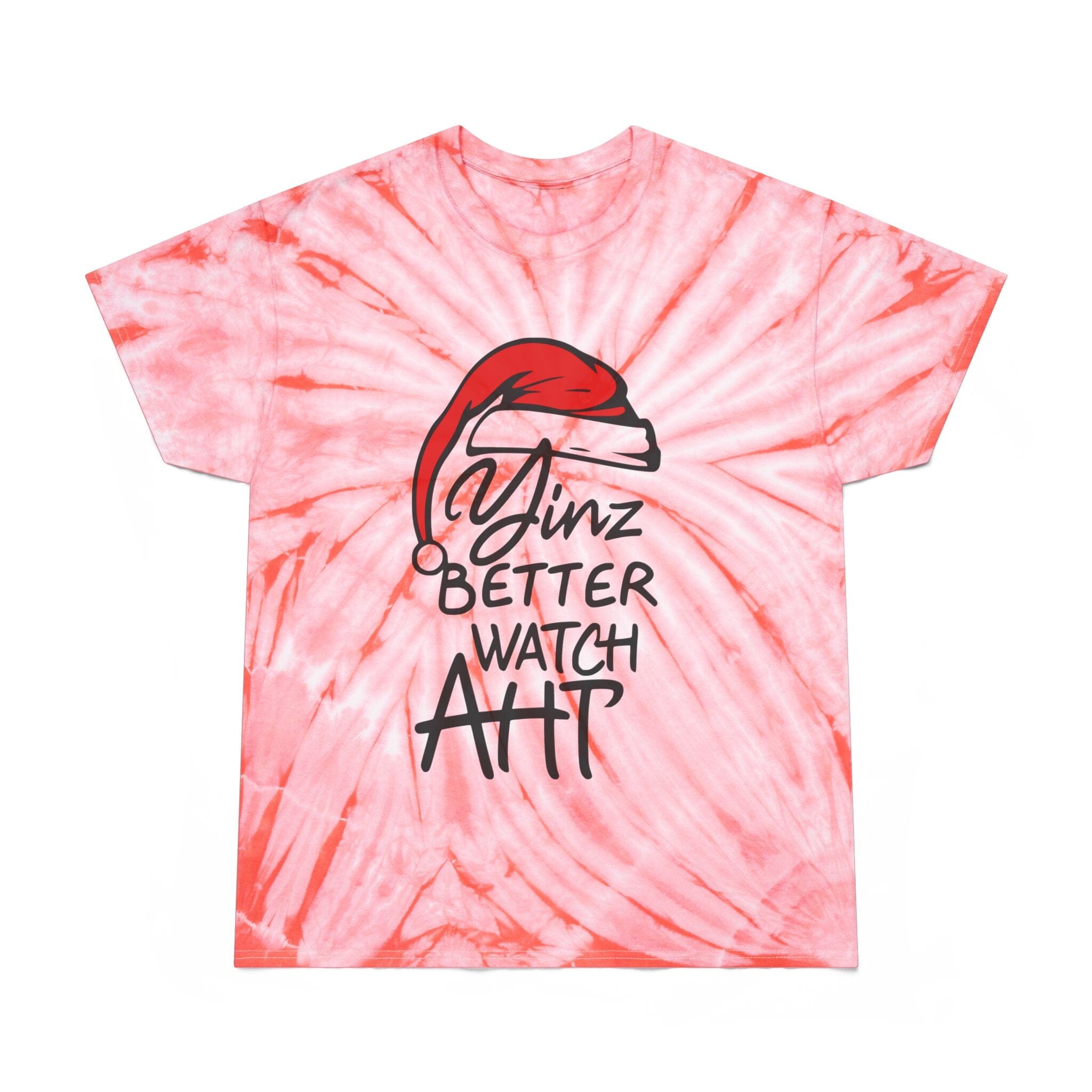 Yinz Better Watch Aht Tie-Dye Christmas T-Shirt Pittsburgh tee product image alternate view 3 | Yinzergear