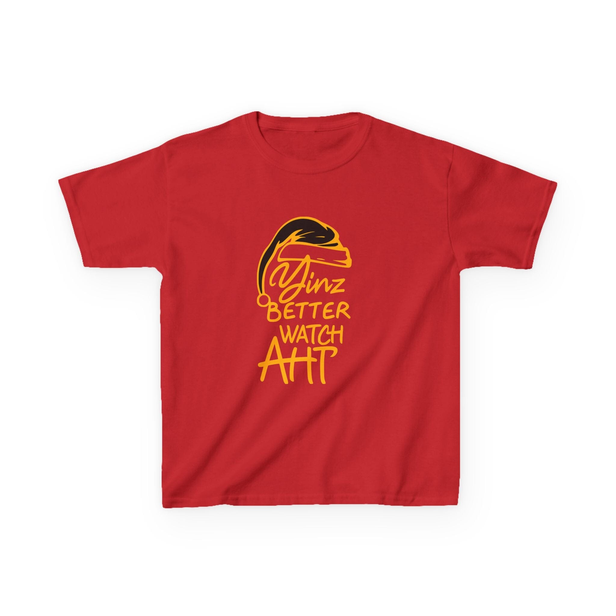 Yinz Better Watch Aht Kids Christmas T-Shirt Pittsburgh kids shirt on red kids shirt | Yinzergear