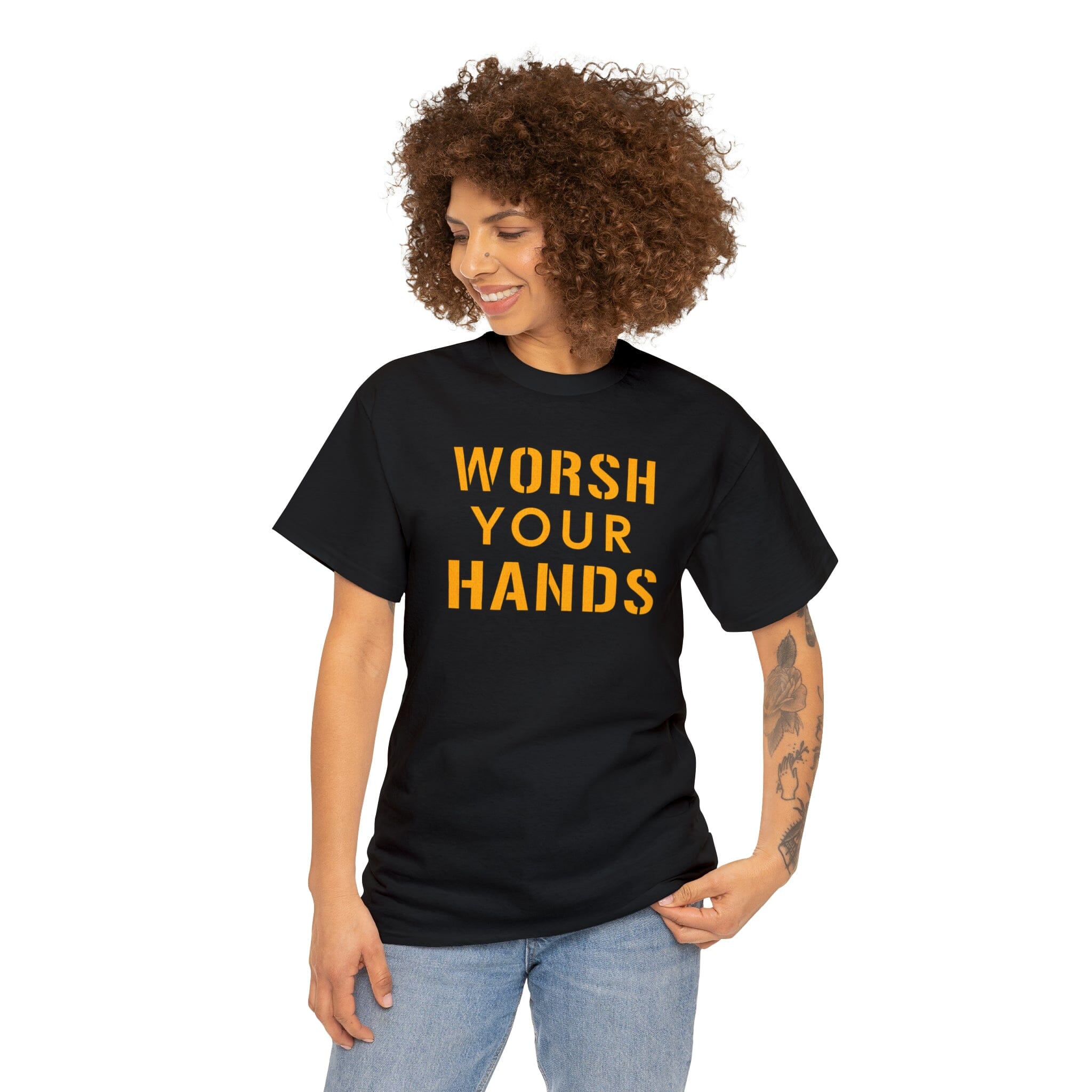 Worsh Your Hands T-Shirt Pittsburgh tee product image alternate view 4 | Yinzergear