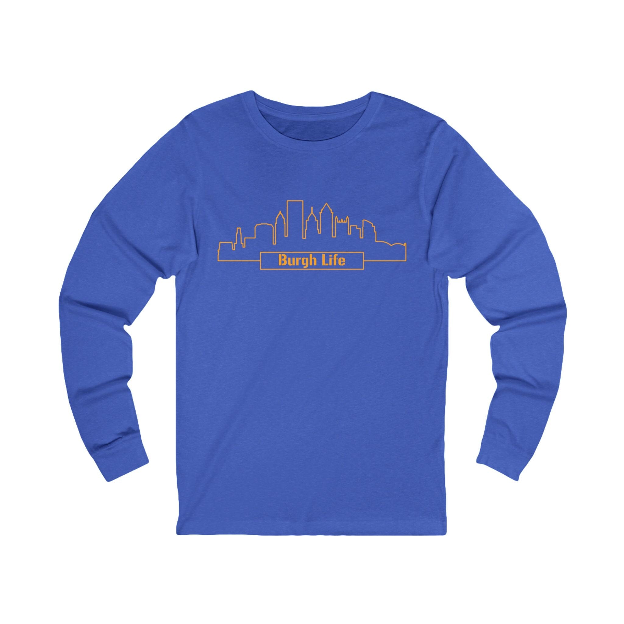 Burgh Life Long Sleeve Shirt on royal blue long sleeve shirt | Yinzergear