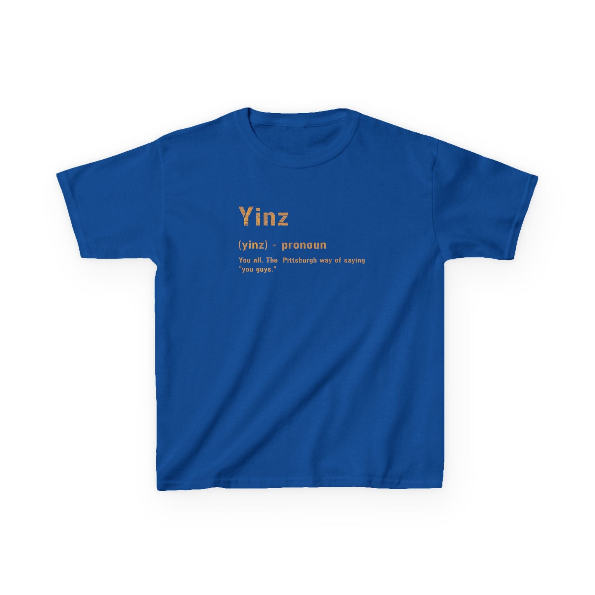 Yinz Pittsburghese Kids T-Shirt on royal kids shirt | Yinzergear
