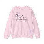 Slippy Pittsburghese definition sweatshirt on pink sweatshirt | Yinzergear