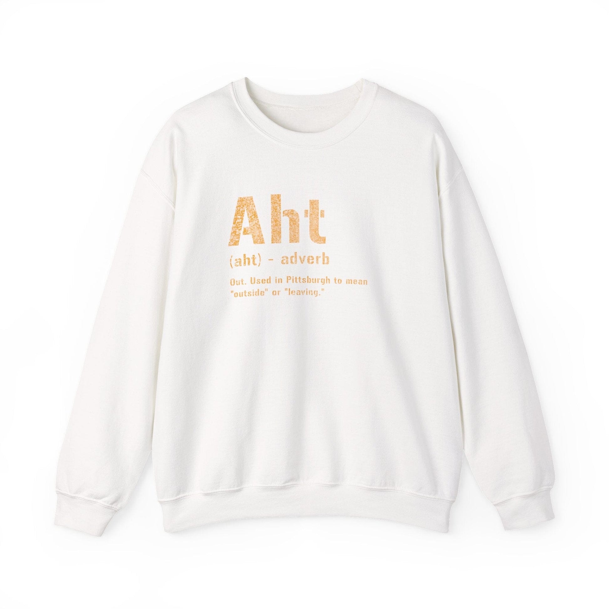 Aht Sweatshirt - Pittsburghese Crewneck Sweatshirt Yinzergear S White 