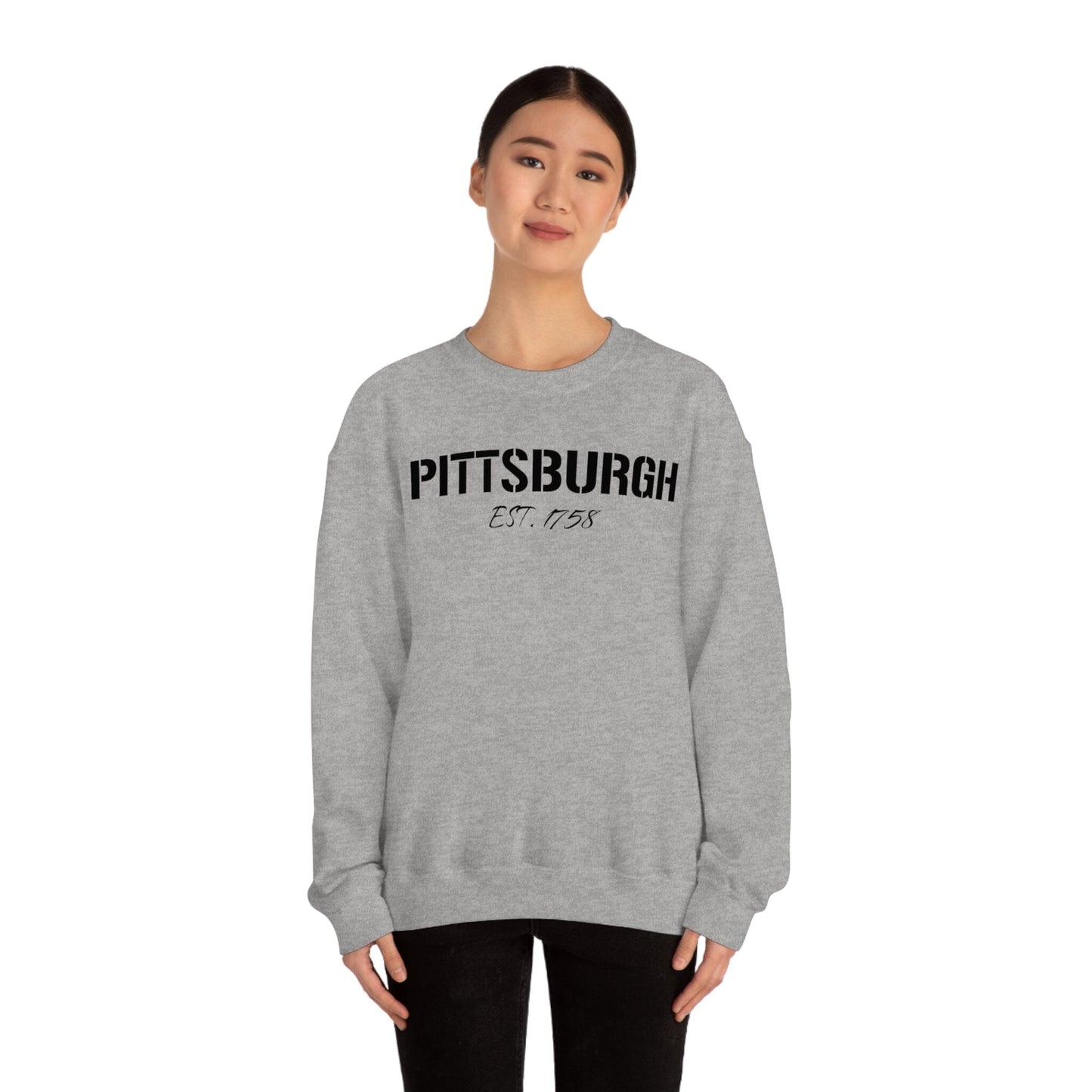 Pittsburgh EST 1758 Sweatshirt Sweatshirt Printify 