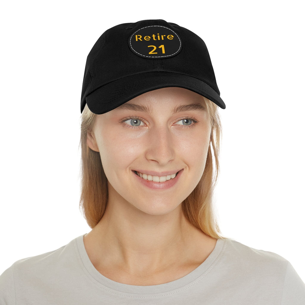 Retire 21 Leather Patch Hat Pittsburgh hat product image alternate view 4 | Yinzergear