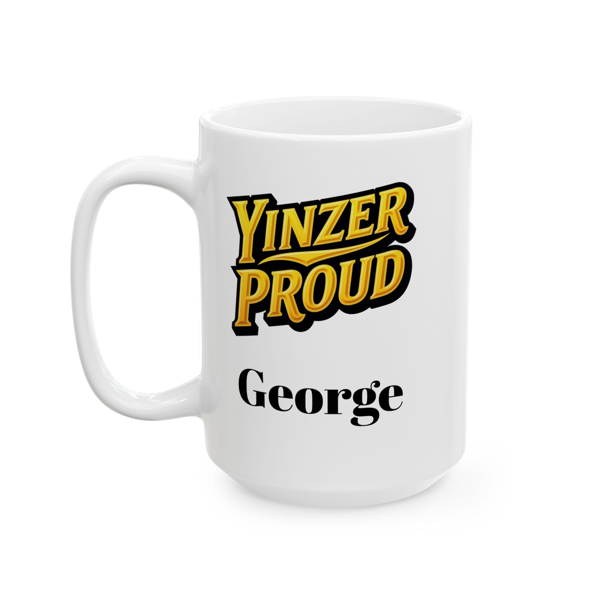 Custom Ceramic Mug Pittsburgh mug front view mockup view | Yinzergear