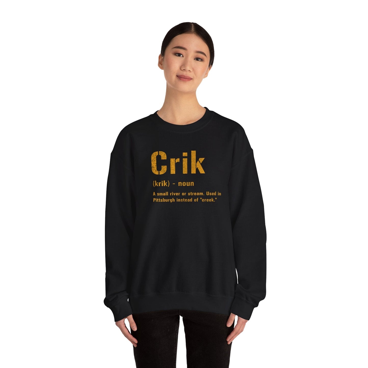 Crik Definition Sweatshirt - Pittsburghese Crewneck Sweatshirt Yinzergear 