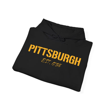 Pittsburgh Est 1758 Hoodie - Steel City Pride Gift Hoodie Printify 