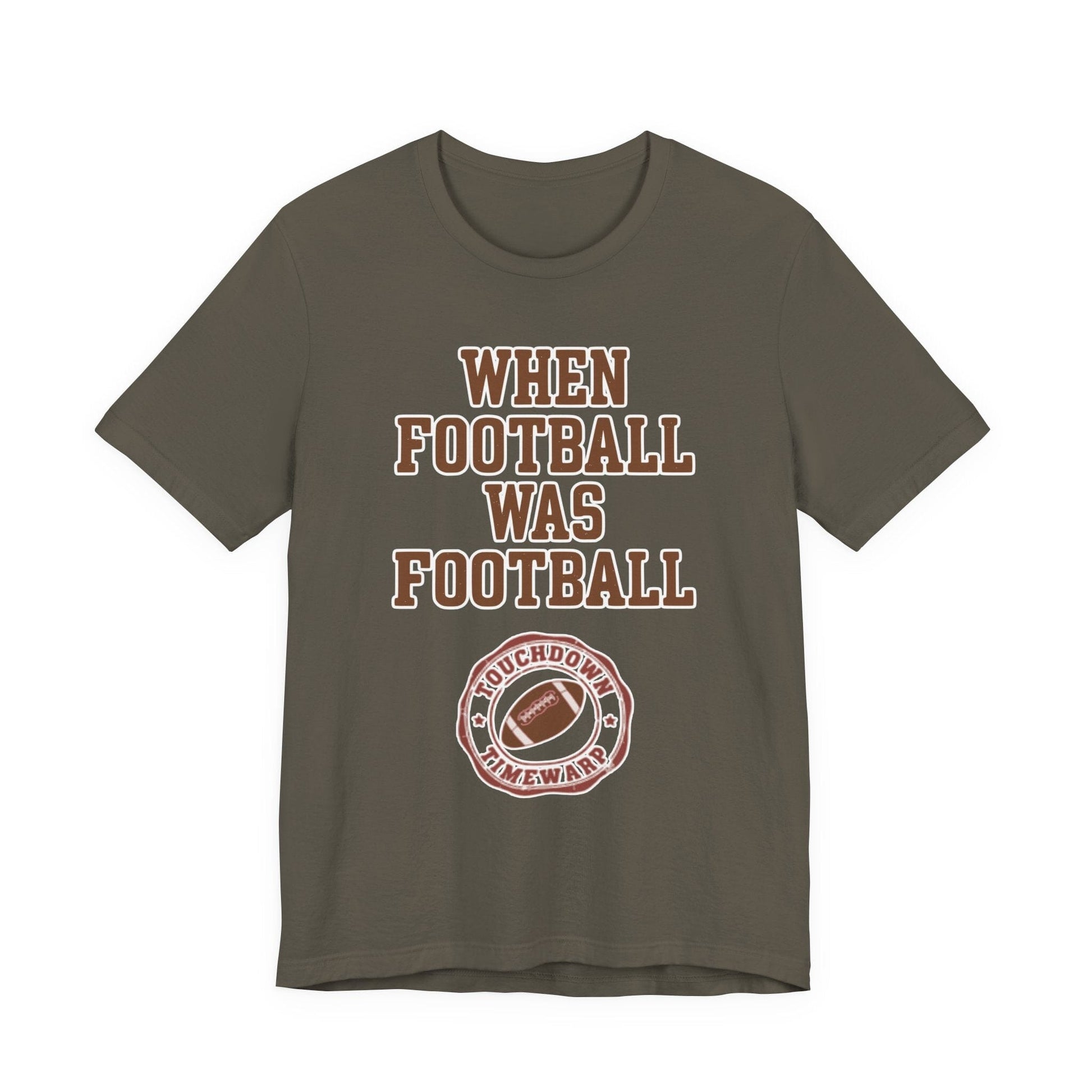 When Football Was Football T-Shirt - Touchdown Timewarp T-Shirt Printify 