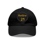 Retire 21 Leather Patch Hat Pittsburgh hat in black | Yinzergear