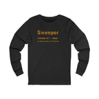 Sweeper Pittsburghese definition long sleeve shirt on grey long sleeve shirt mockup view | Yinzergear