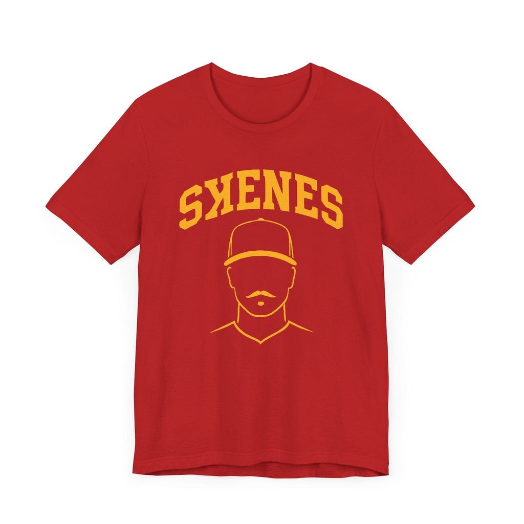 Pittsburgh Pirates Paul Skenes mustache shirt on black tee alternate view 15 | Yinzergear