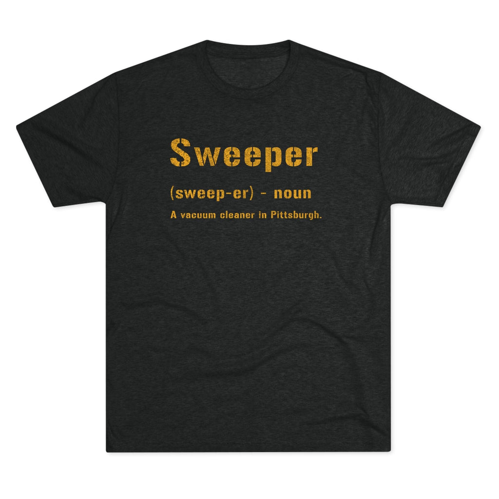Sweeper Pittsburghese definition tee on black tee | Yinzergear