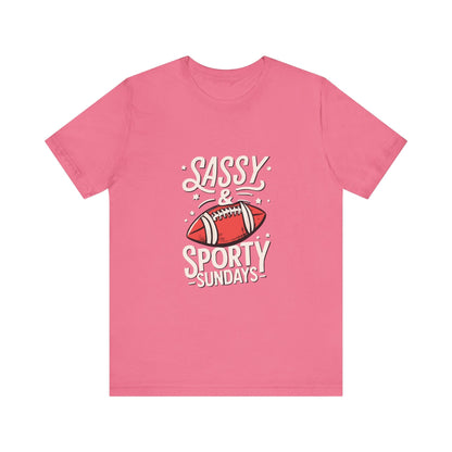 Football Sunday Tee - Sassy Sporty Game Day Shirt T-Shirt Printify Charity Pink XS 
