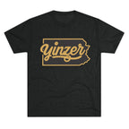 Yinzer State of Mind Tri-Blend T-shirt on black tee | Yinzergear