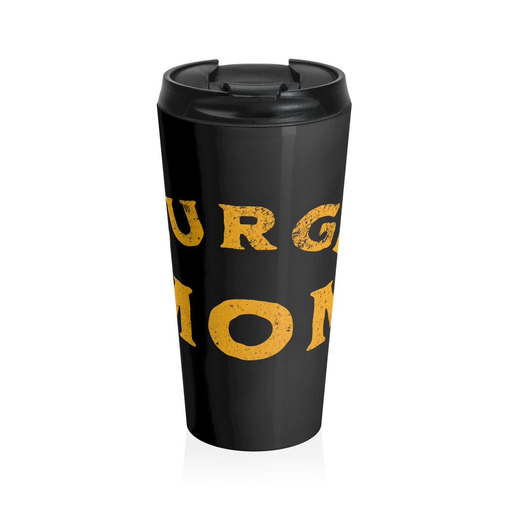 Burgh stainless steel travel mug front view | Yinzergear