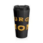 Burgh stainless steel travel mug front view | Yinzergear
