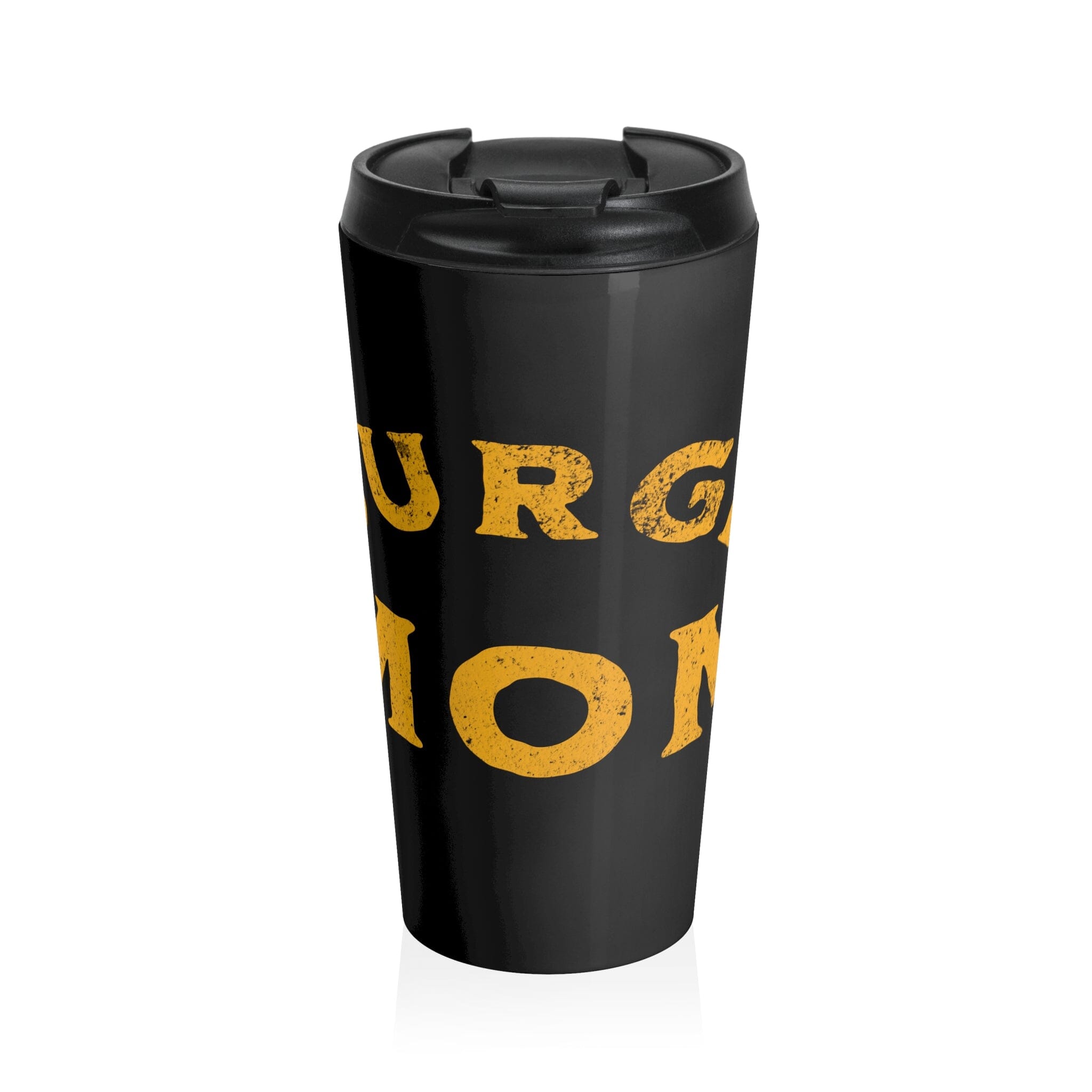 Burgh stainless steel travel mug front view | Yinzergear