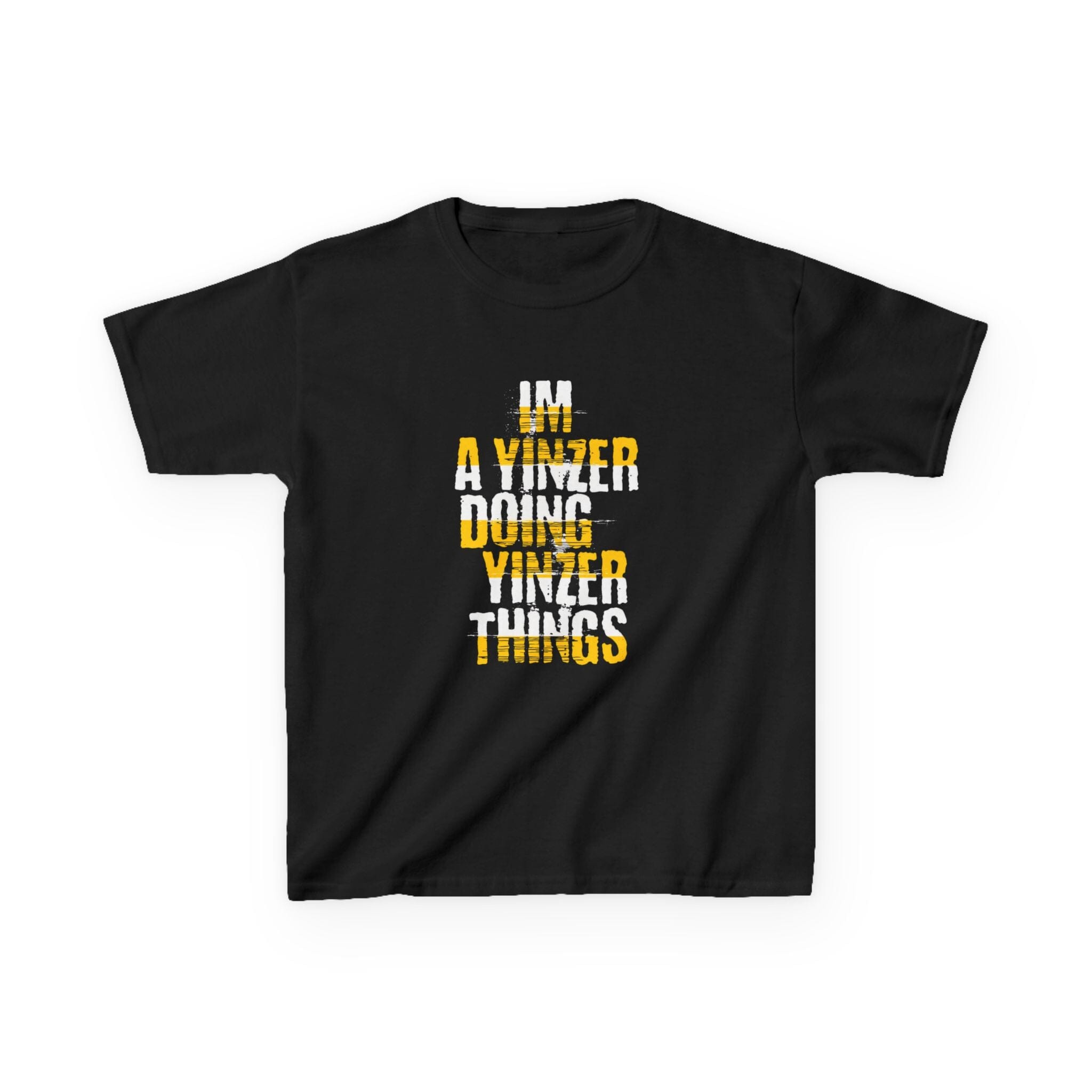 Yinzer Things Kids T-Shirt Pittsburgh kids shirt on black kids shirt | Yinzergear