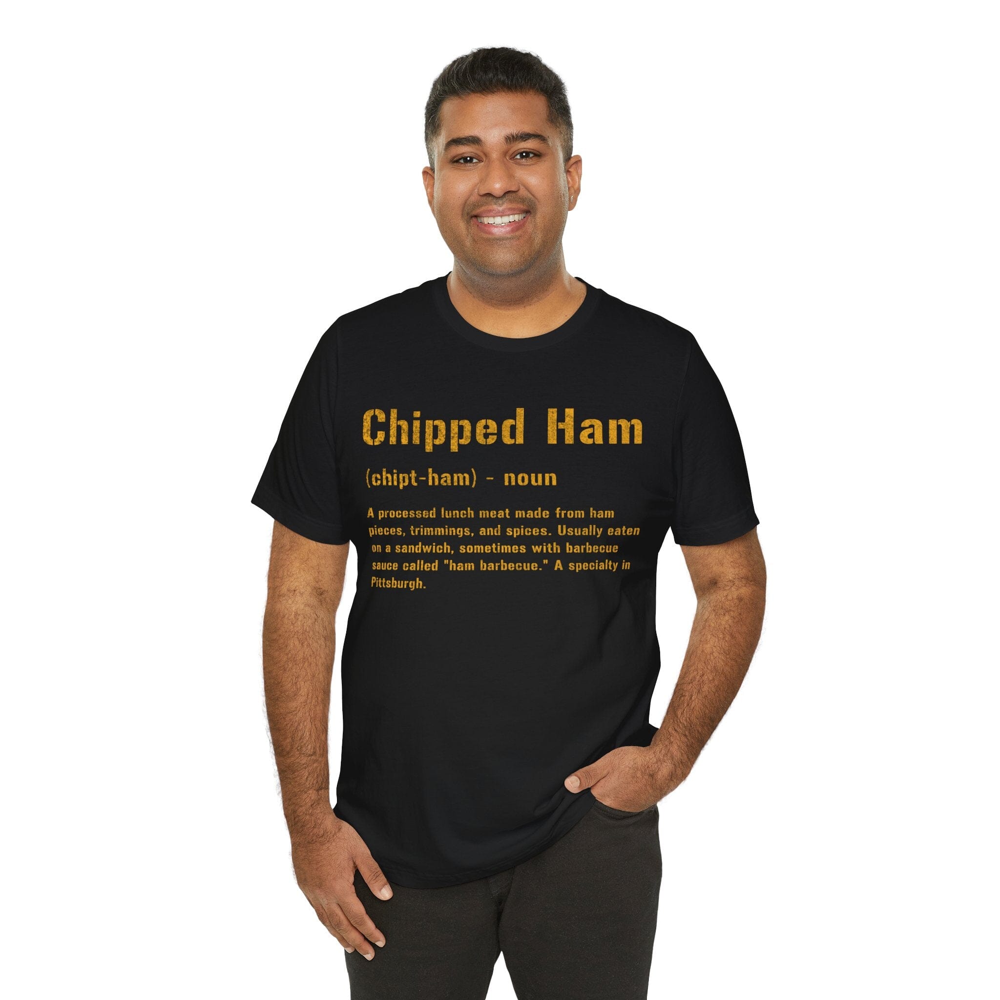 Chipped Ham Pittsburghese T-Shirt product image alternate view 7 | Yinzergear