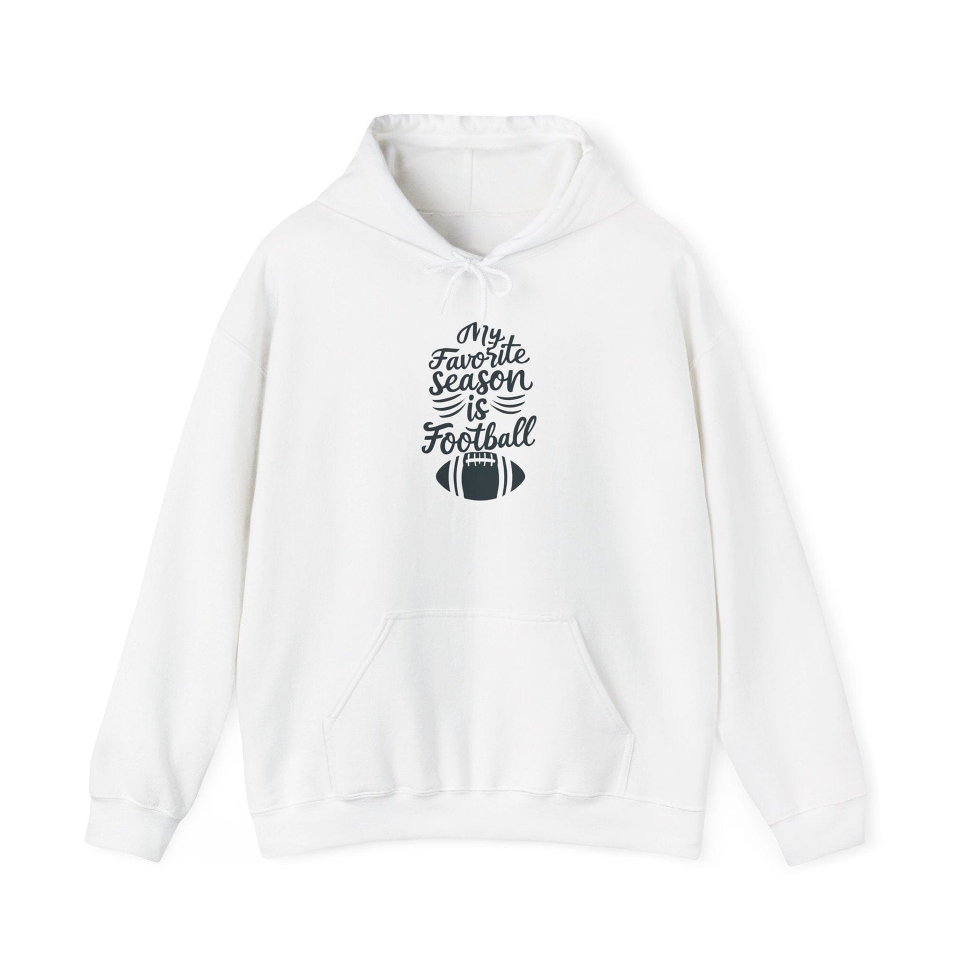 My Favorite Season is Football Hoodie - Game Day Sweatshirt Hoodie Yinzergear S White 