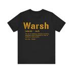 Warsh Pittsburghese definition tee on black tee | Yinzergear