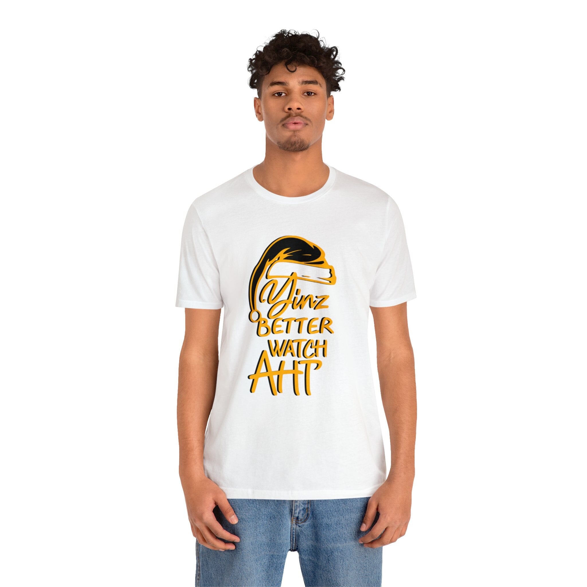 Yinz Better Watch Aht Christmas T-Shirt Pittsburgh tee product image alternate view 3 | Yinzergear
