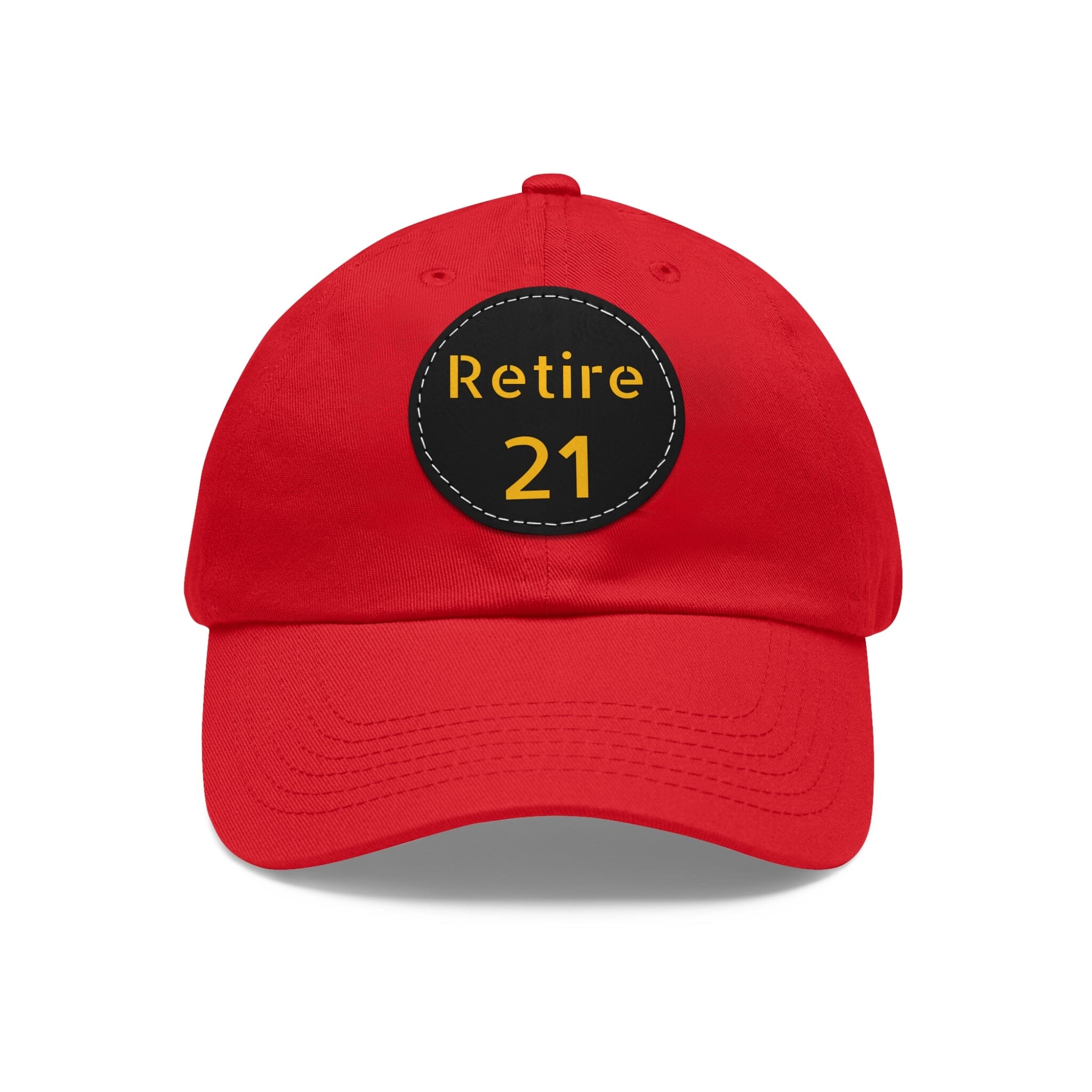 Retire 21 Leather Patch Hat Pittsburgh hat in black alternate view 5 | Yinzergear