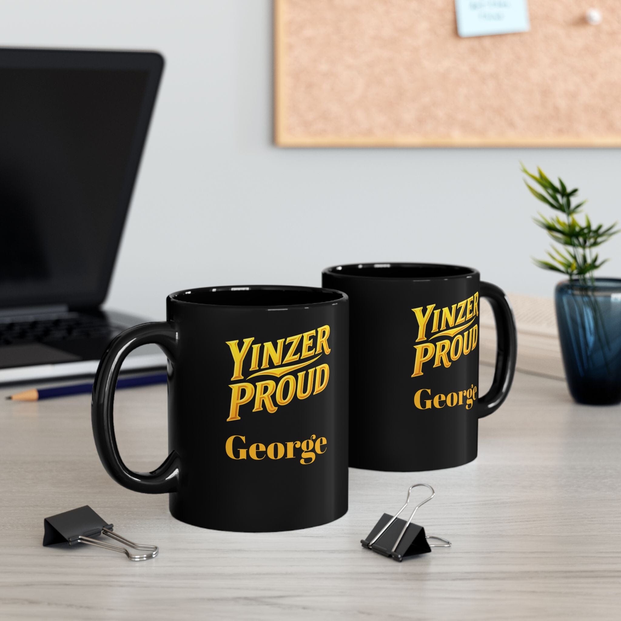 Custom Black Ceramic Mug in black alternate view 4 | Yinzergear