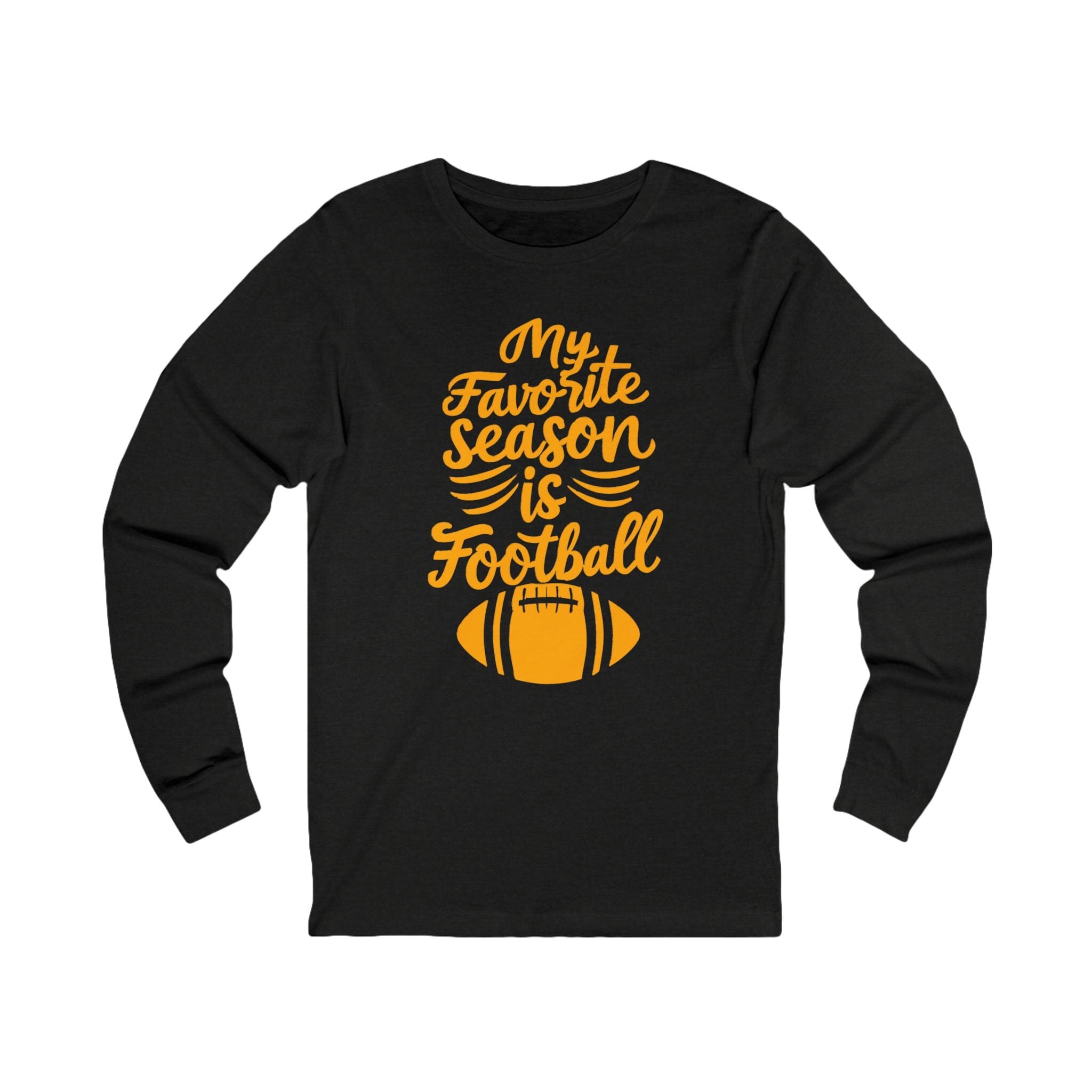 My Favorite Season Is Football Long Sleeve T-Shirt Steelers football long sleeve shirt on black long sleeve shirt | Yinzergear