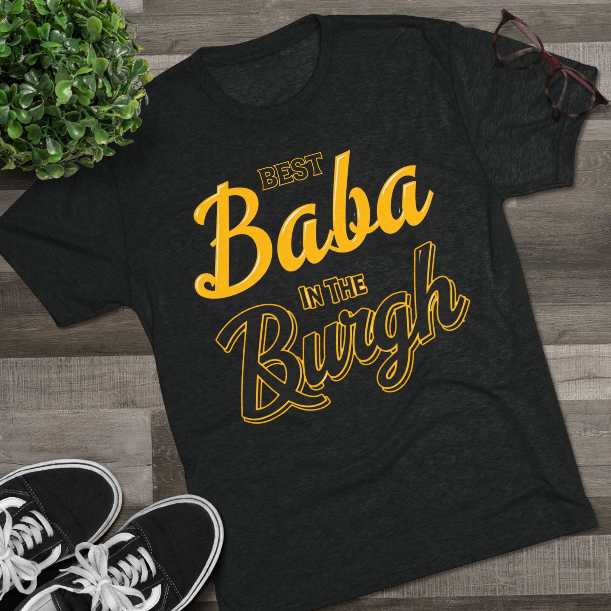 Baba in the Burgh Tri-Blend T-Shirt product image alternate view 3 | Yinzergear