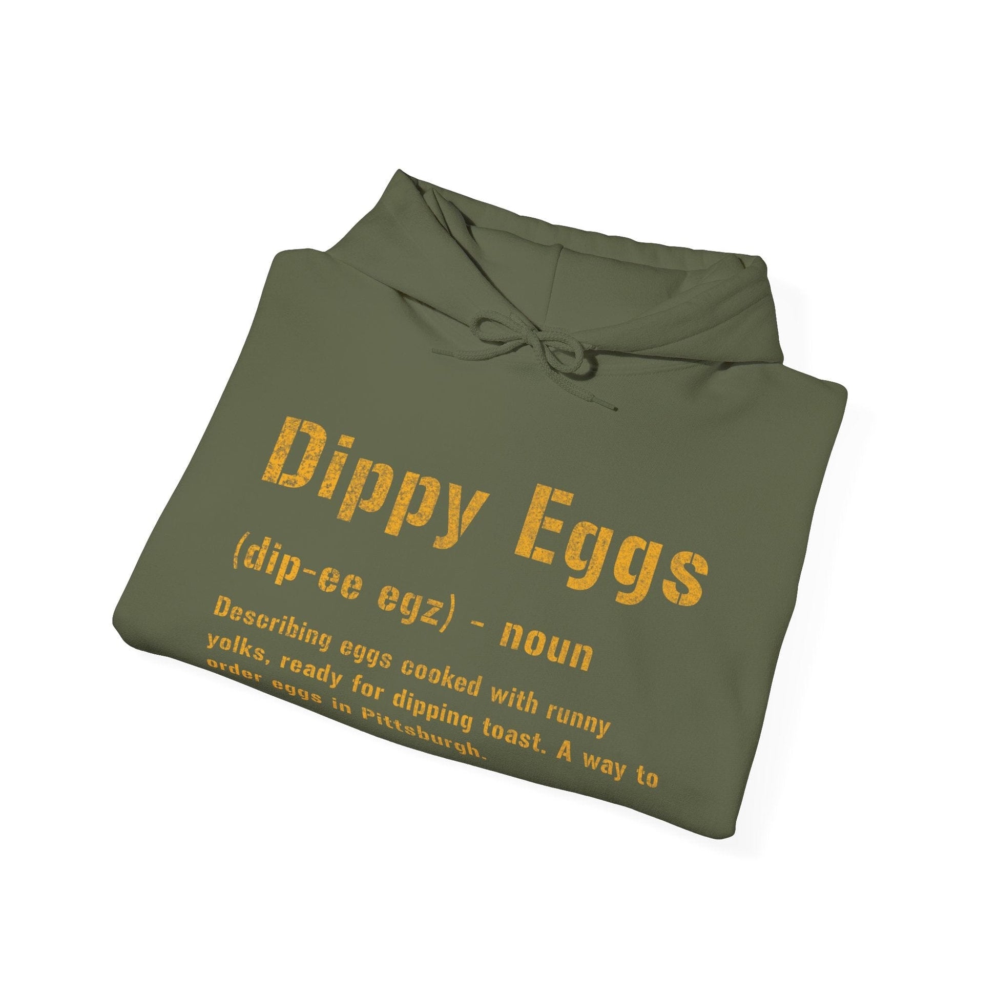 Dippy Eggs Pittsburgh Hoodie - Pittsbughese Sweatshirt Hoodie Printify 