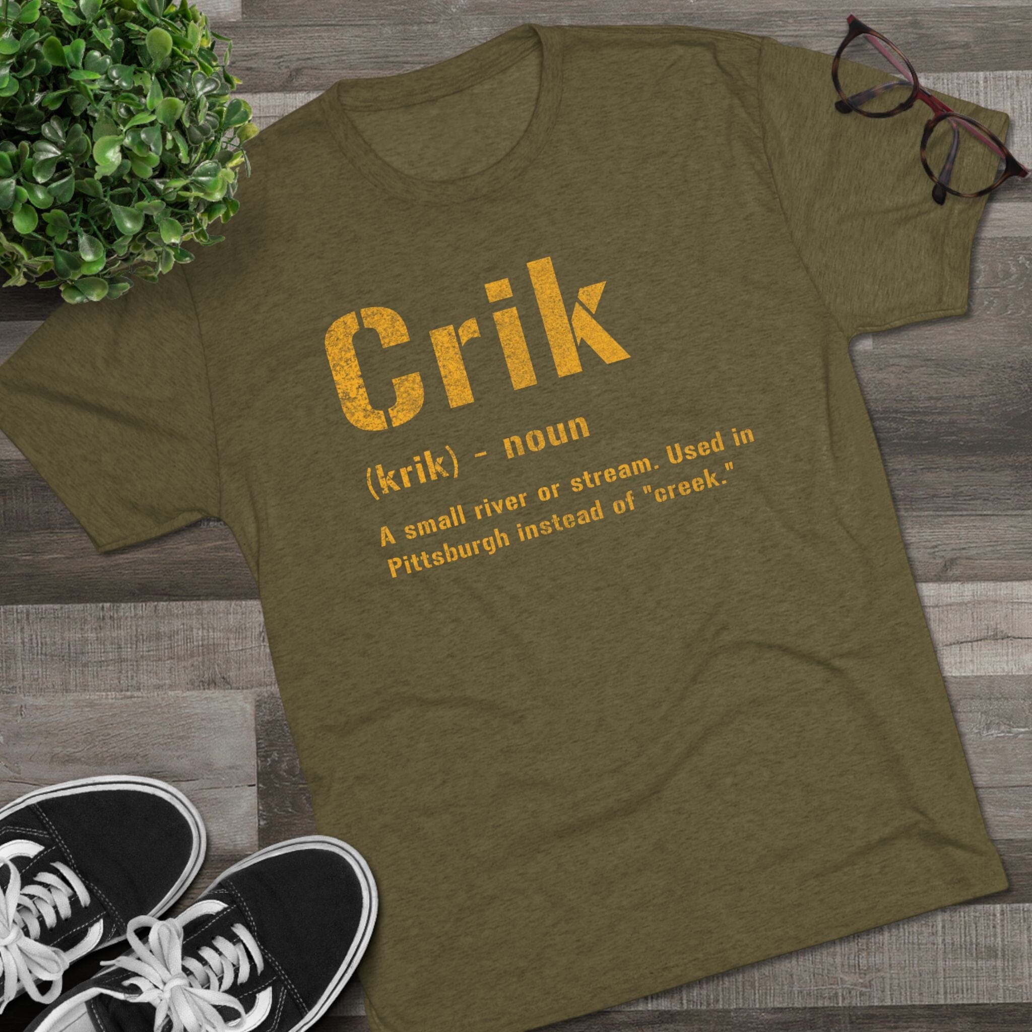Crik Pittsburghese Tri-Blend T-Shirt alternate product image 6 | Yinzergear