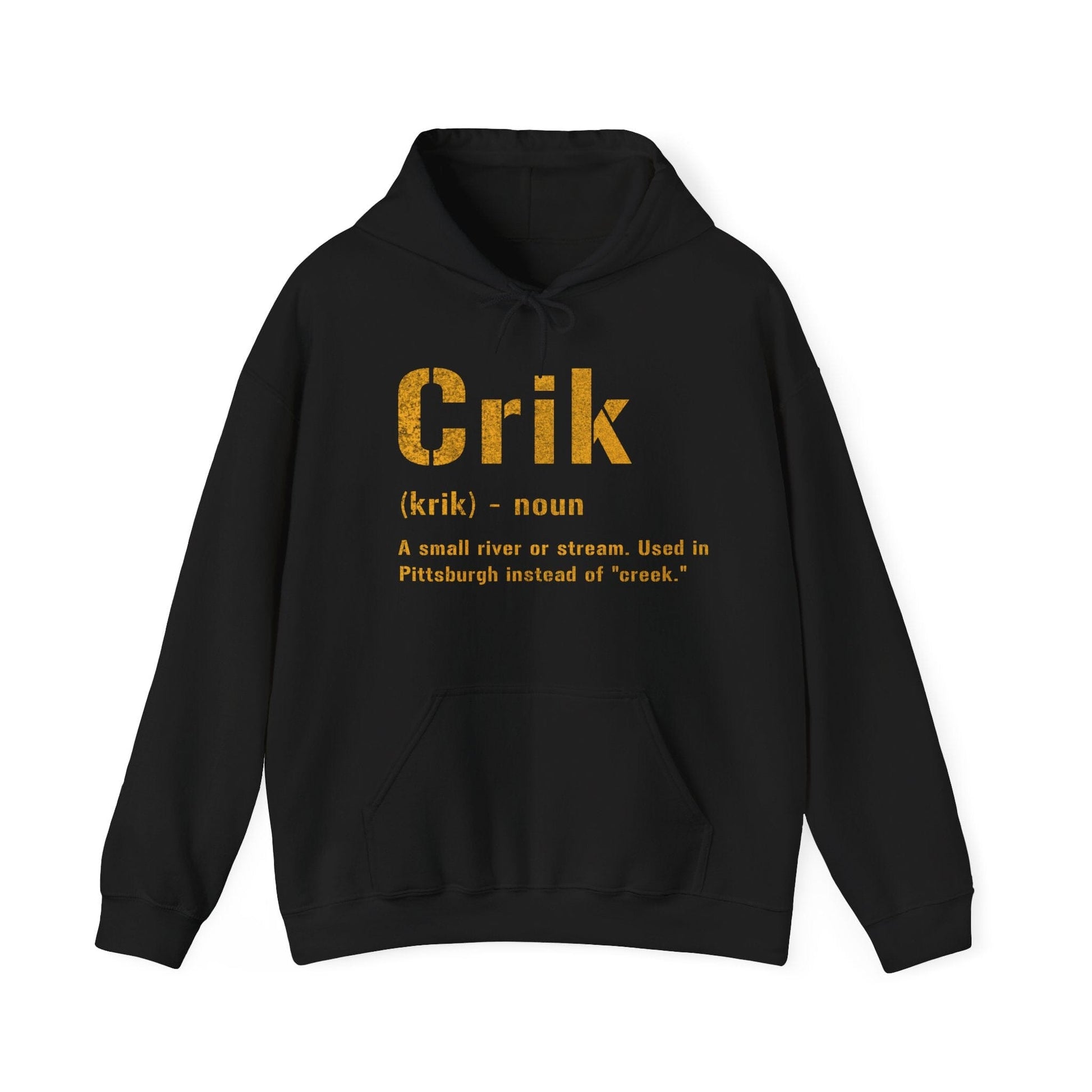 Crik Definition Hoodie - Pittsburghese Sweatshirt Hoodie Printify Black S 