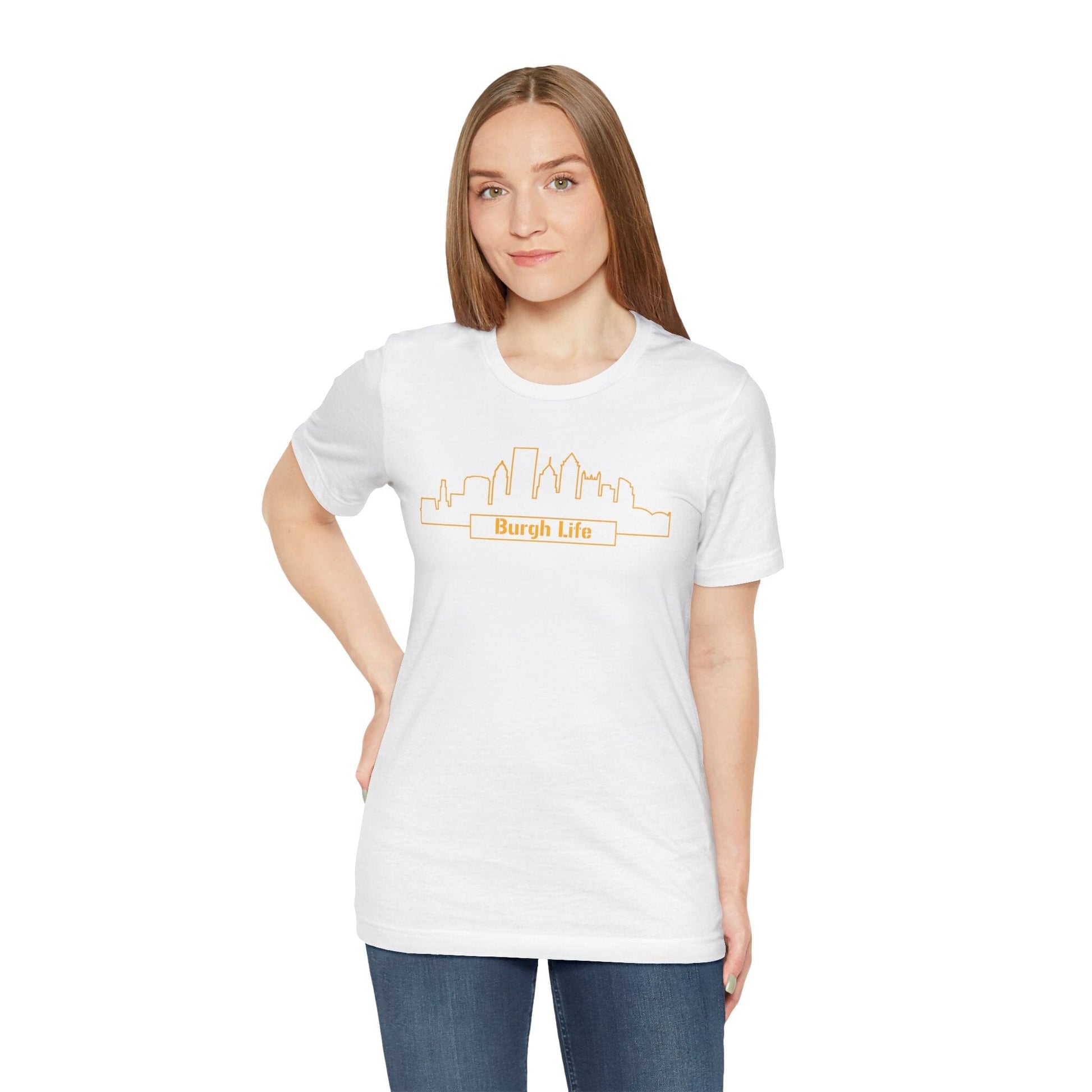 Burgh Life Pittsburgh Skyline Tee - Steel City Shirt T-Shirt Printify 