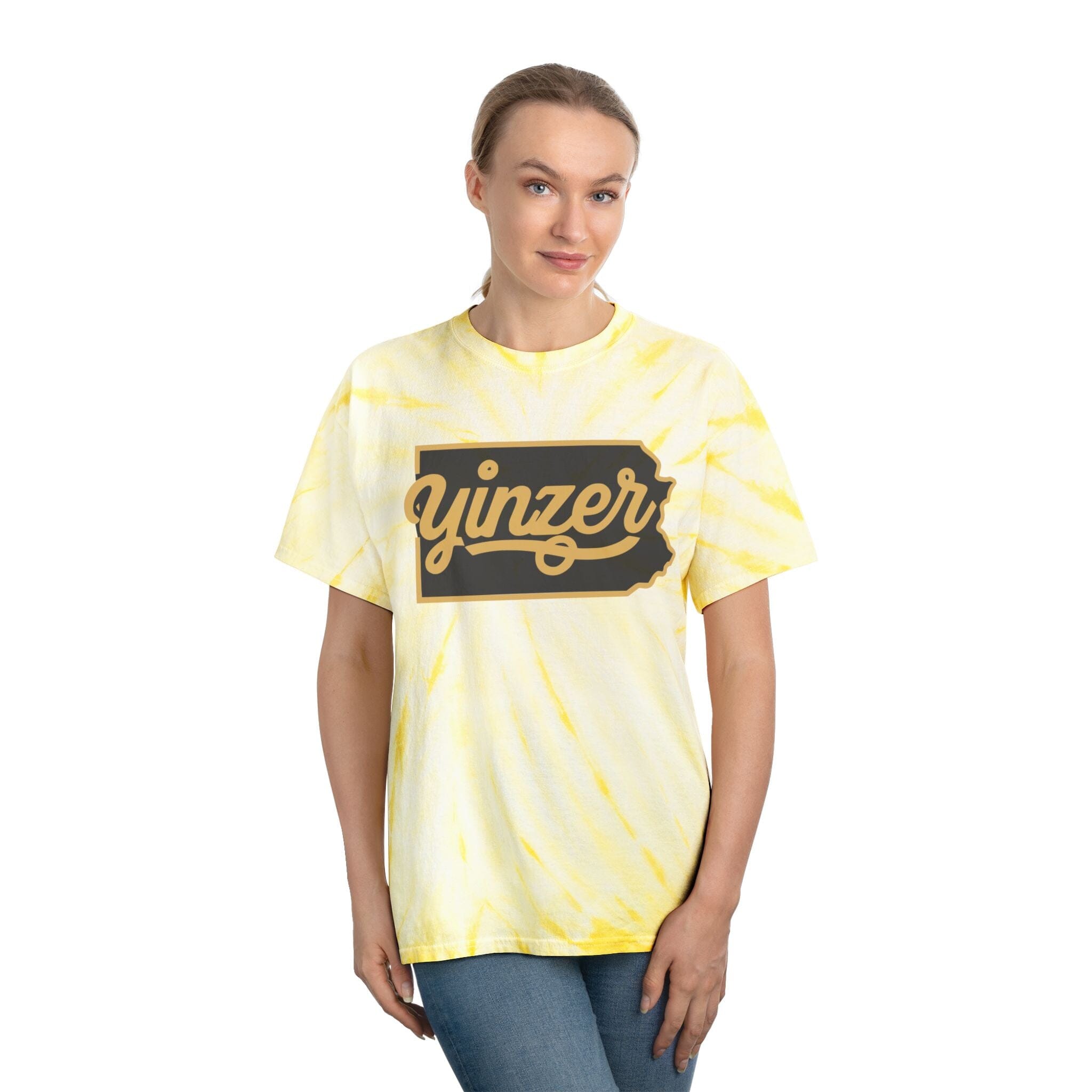 Yinzer State of Mind Tie-Dye T-Shirt Pittsburgh tee product image alternate view 7 | Yinzergear