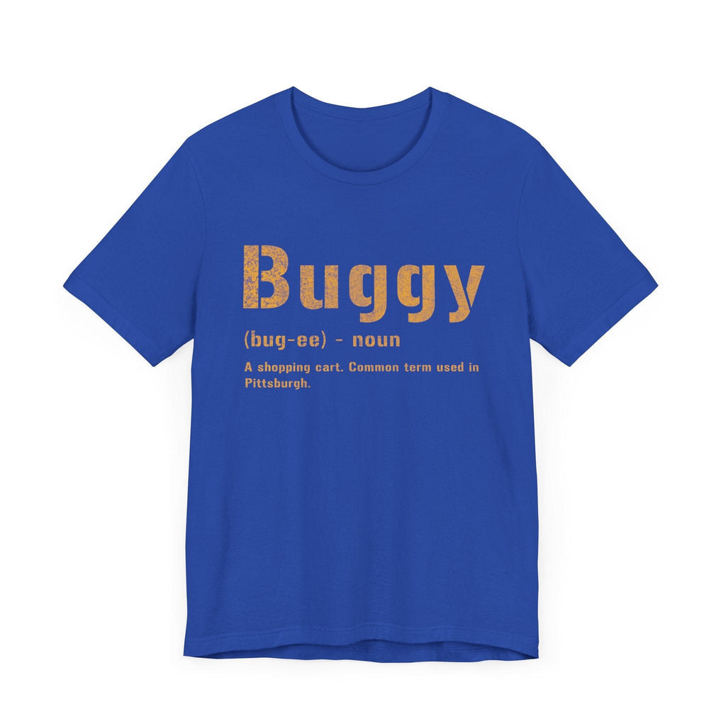 Buggy Pittsburghese definition tee on black tee alternate view 12 | Yinzergear