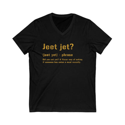 Jeet Jet Pittsburgh Shirt - Pittsburghese Tee - V-Neck V-neck Printify S Black 