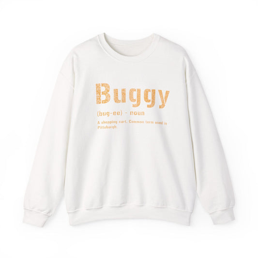 Buggy Sweatshirt - Pittsburghese Crewneck Sweatshirt Yinzergear S White 