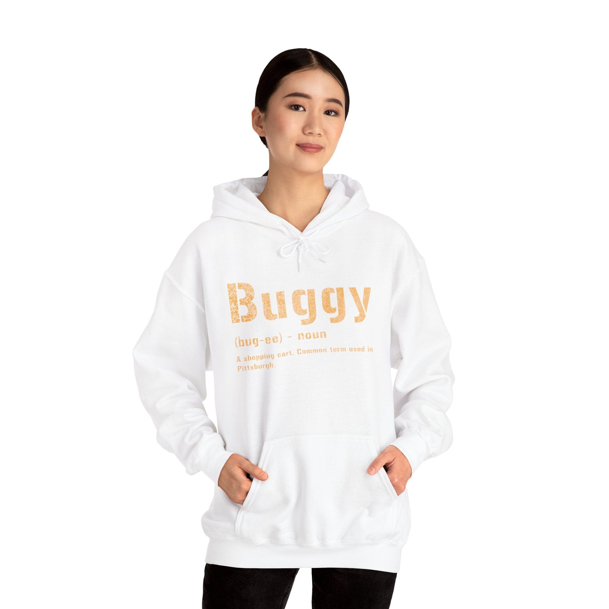 Buggy Hoodie Pittsburgh hoodie product image mockup view | Yinzergear