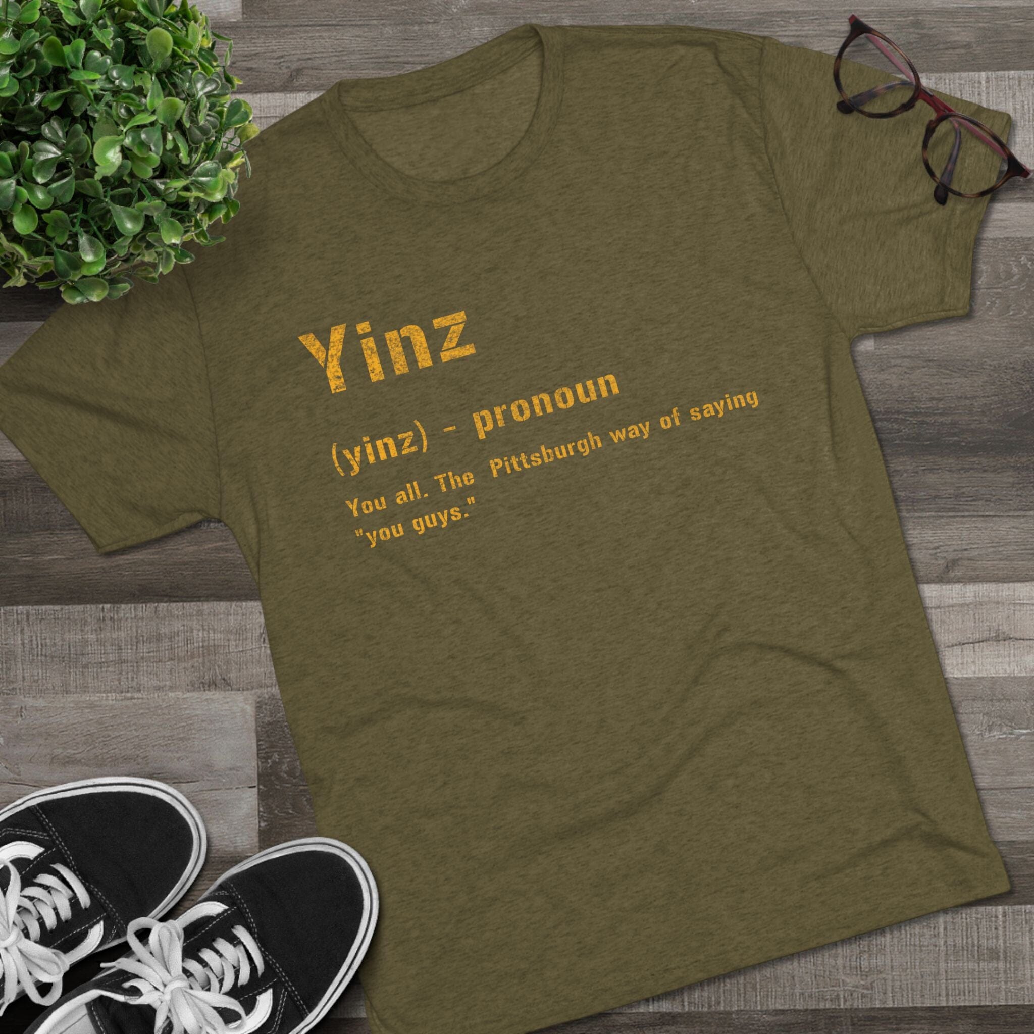 Yinz Pittsburghese Tri-Blend T-Shirt alternate product image 4 | Yinzergear