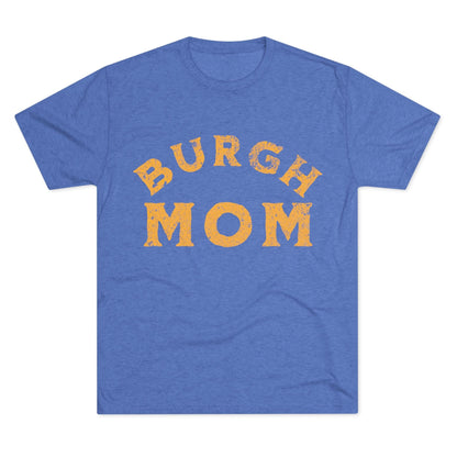 Burgh Mom Yinzer Tri-Blend T-Shirt - Pittsburgh Mom Gift T-Shirt Printify S Tri-Blend Vintage Royal 