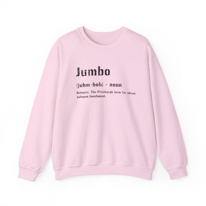 Jumbo Definition Sweatshirt - Pittsburghese Crewneck Sweatshirt Yinzergear S Light Pink 