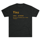 Yinz Pittsburghese Tri-Blend T-Shirt on black tee | Yinzergear