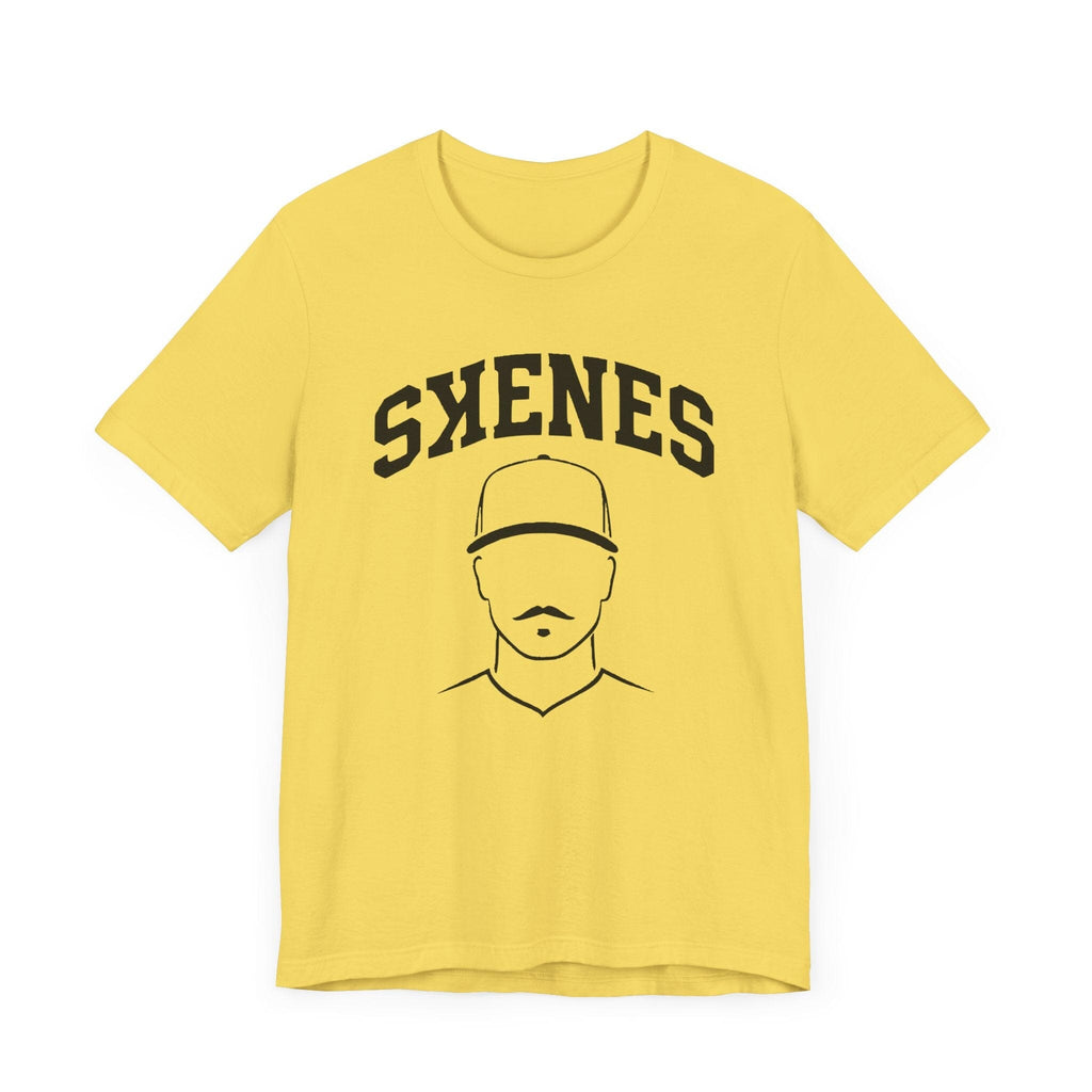 Pittsburgh Pirates Paul Skenes mustache shirt on black tee alternate view 9 | Yinzergear