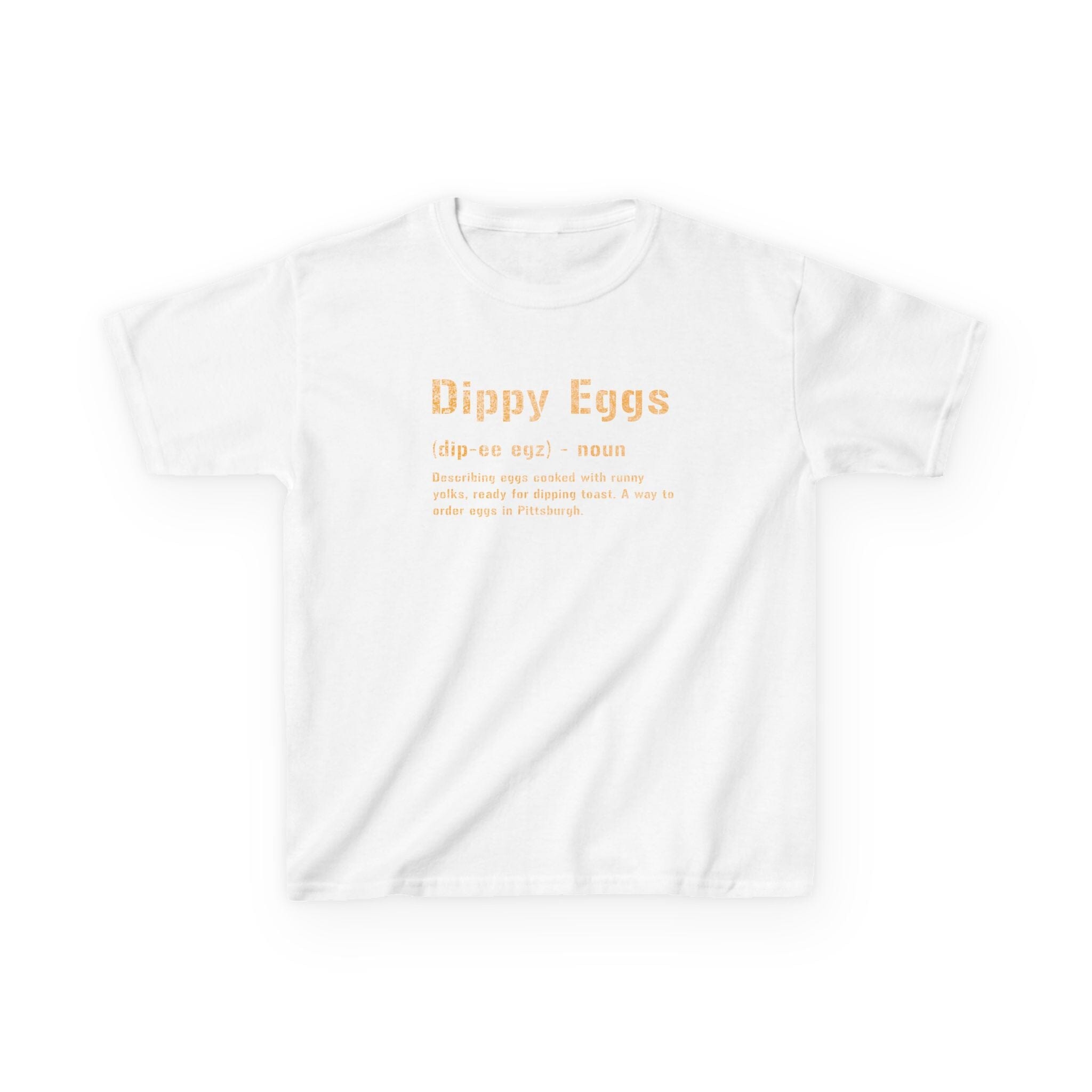 Dippy Eggs Pittsburghese kids T-shirt on white kids shirt | Yinzergear