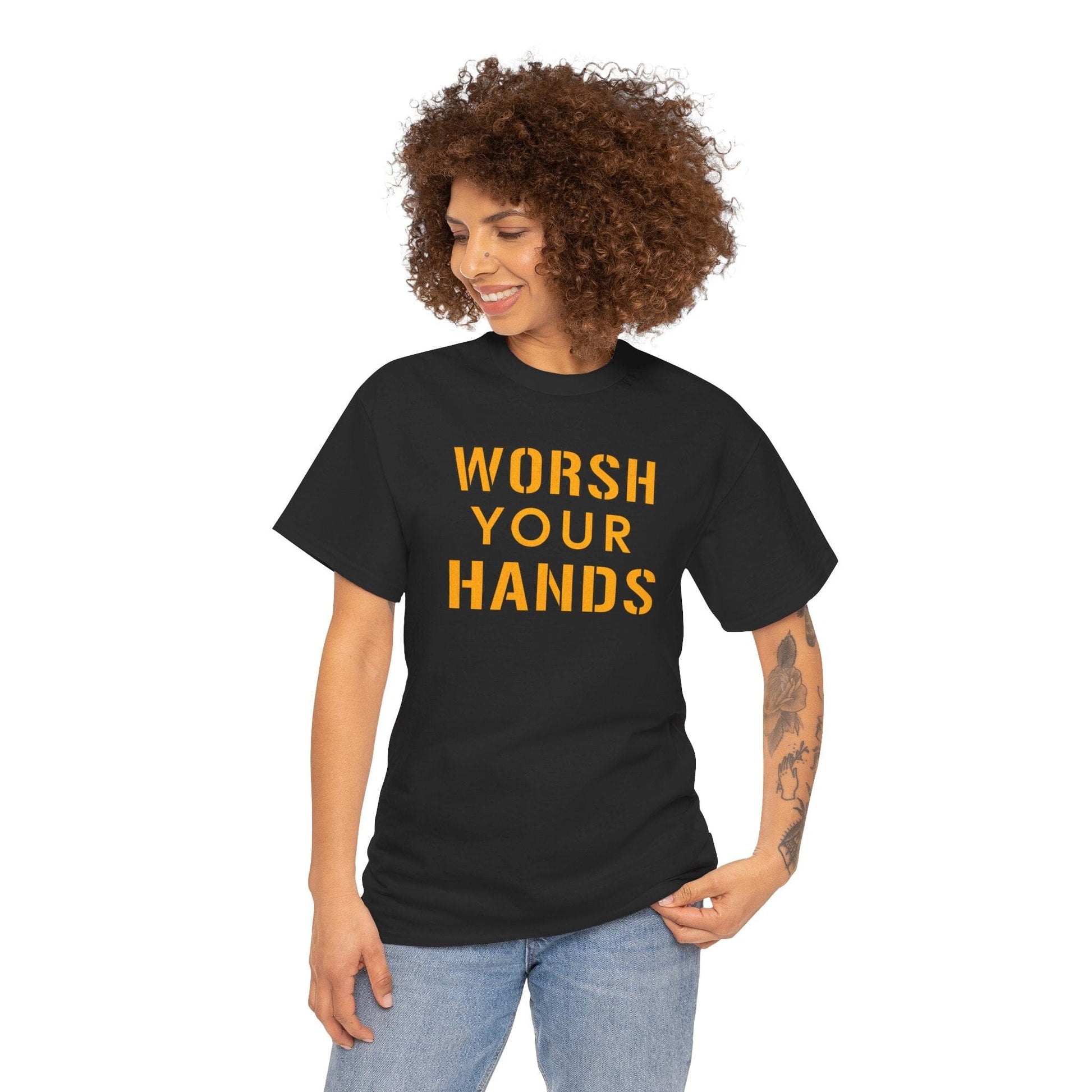 Worsh Your Hands Yinzer T-Shirt - Pittsburgh Funny Gift T-Shirt Printify 