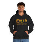 Warsh Hoodie Pittsburgh hoodie on black hoodie | Yinzergear