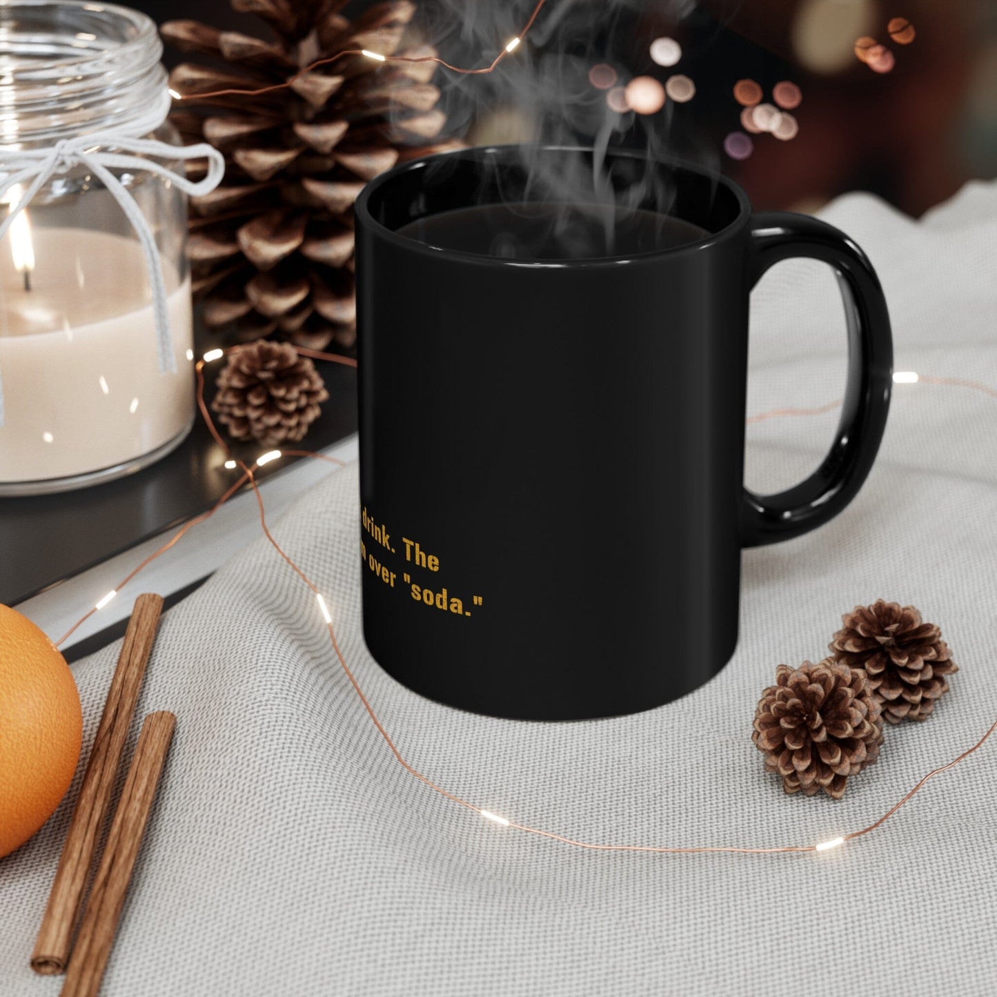 Pop Coffee Mug Pittsburghese | Black and Gold 11oz Mug | Perfect for Yinzers Mug Yinzergear 